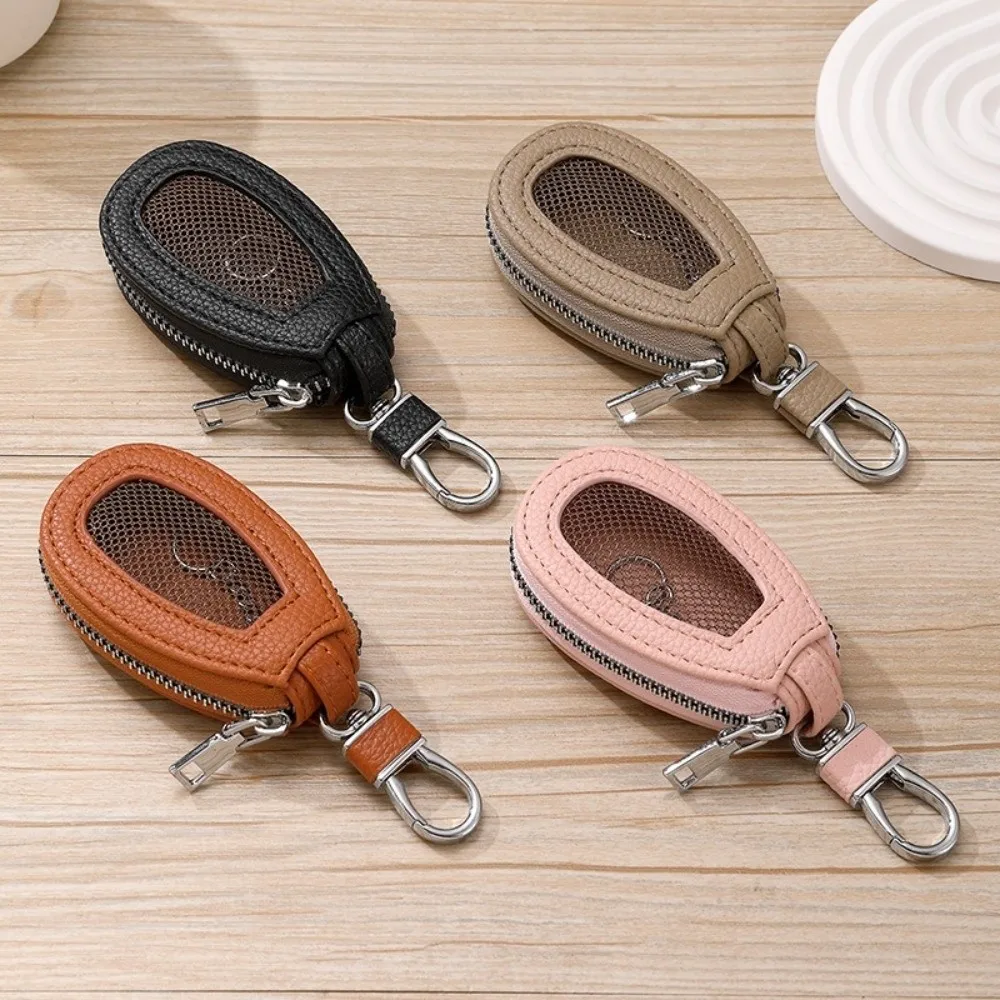 Transparent Mesh Car Key Bag Multifunctional Organizer Mini Storage Bag Protection Cover Coin Storage Keychain Holder Unisex