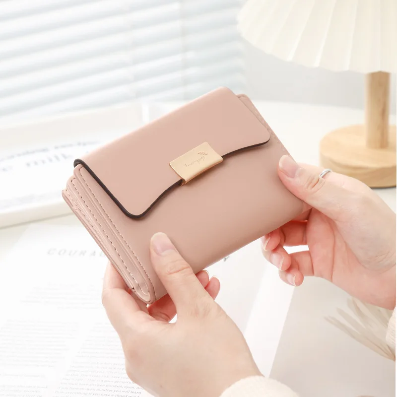 Brand  Medium Wallet High Capacity Female Card Holder Hasp Coin Pocket  Pu Leather Ladies Purse Casual  Women Wallets