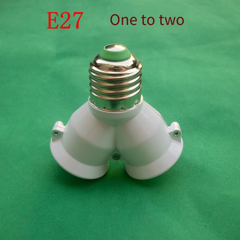 220V Lamp Adapter Dual Lamp Holder E27 Bulb Compatibility Heat-Resistant Material Flame Retardant Material 33mm Body Diameter