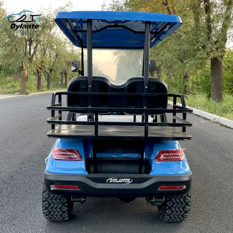 Carro de golf eléctrico de 4 plazas con batería de litio de cuatro ruedas, 60V, Legal, personalizado, 5KW, vehículo agrícola para campo de caza