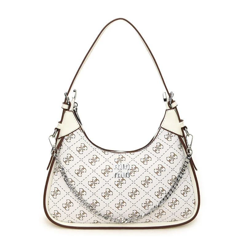 

2025 New! Euro - American Minimalist All - Match Women's Bag - Printed/Solid Color Chain Bag, Shoulder/Crossbody/Underarm Style