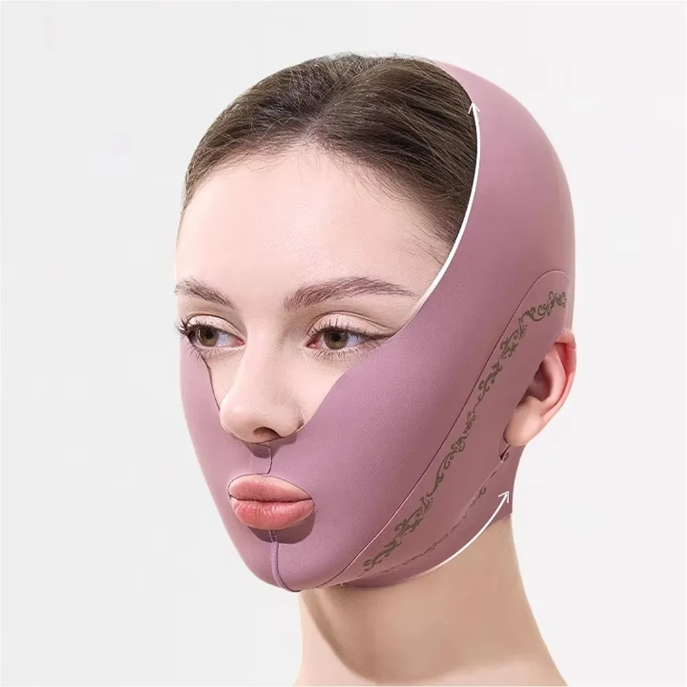 Venda Facial Ajustable Portátil para Adelgazar el Rostro, Moldeador Facial en V Mejorado, Cinturón Elevador Antiarrugas, Máscara de Dormir para Mentón y Mejillas