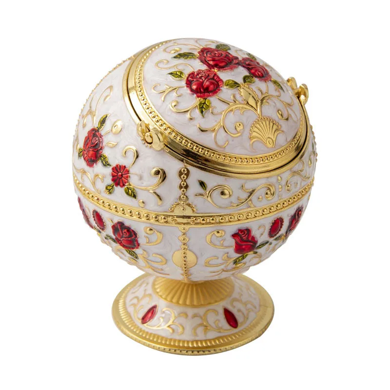 Exotic Antique Sphere Ash Tray Instant Smokeless Ashtray with Lid Cap Cigarette Cigar Portable Accesoires Windproof Smoke Free