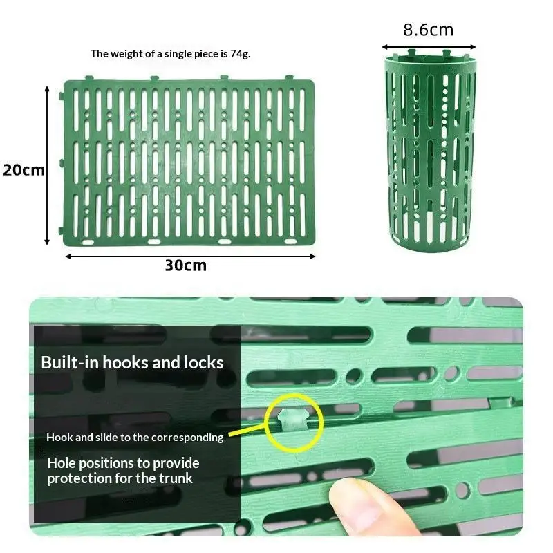 Tree Trunk Protector Resizable For Various Size Trees Or Plants Preventing Tree Bark Damage From Pruners Mowers And Rodents