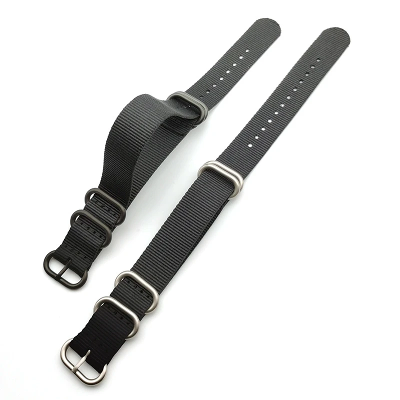 Nylon Watch Band 18mm 20mm 22mm 24mm Nato Strap Premium Army Sport Loop Dropshipping Military black buckle Belt bracelet