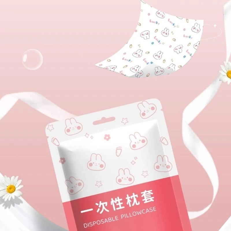 Temporary Stay Bedding Solution Disposable Sheet Duvet Pillowcase with Rabbit A2BB