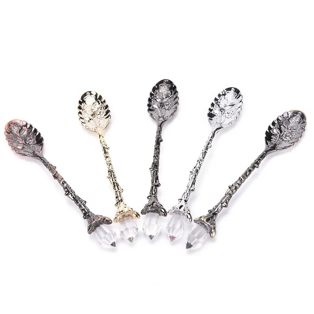 Crystal Vintage Flatware Zinc Alloy Dessert Ice Cream Dining Bar Scoops Kitchen Accessories