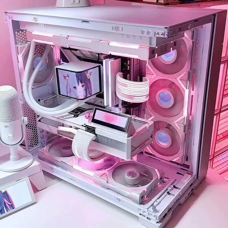 Pure white high-end sea view room computer host 9800X3D high-value desktop
