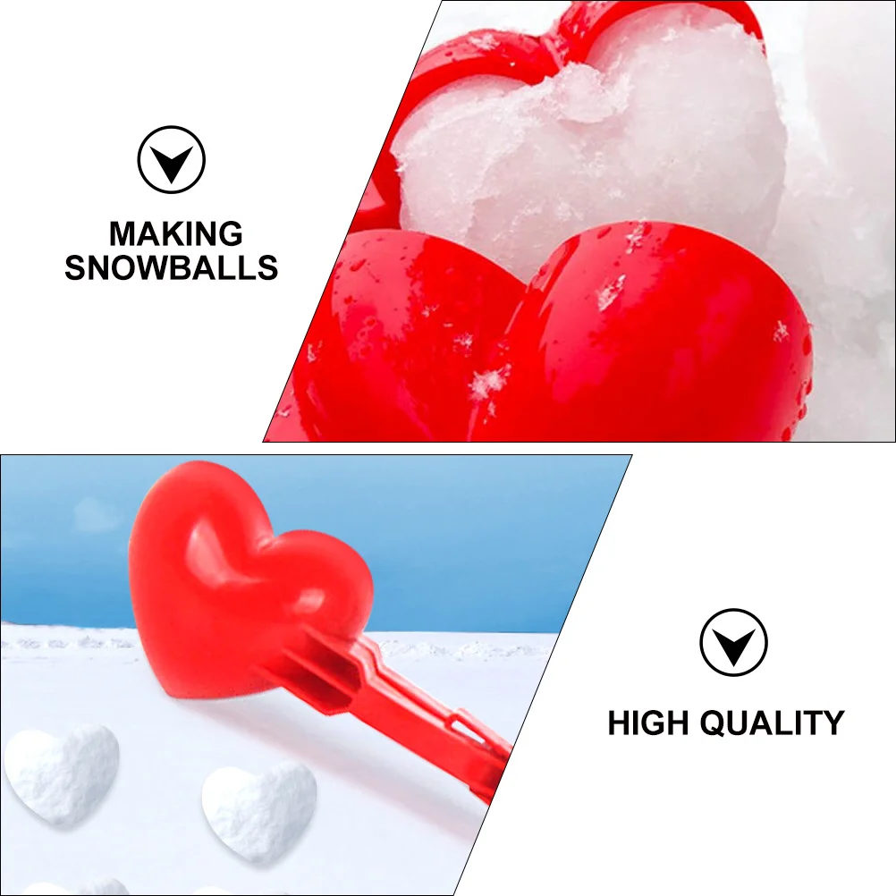 Machine à Clip en forme de cœur, 2 pièces, jouets d'extérieur amusants d'hiver, jeux de neige en plastique ABS, mains propres, jeu de plage chaud, sable