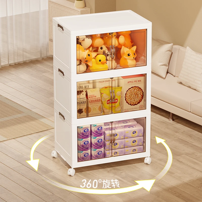 Flexible storage box Portable multi-layer storage box with wheel