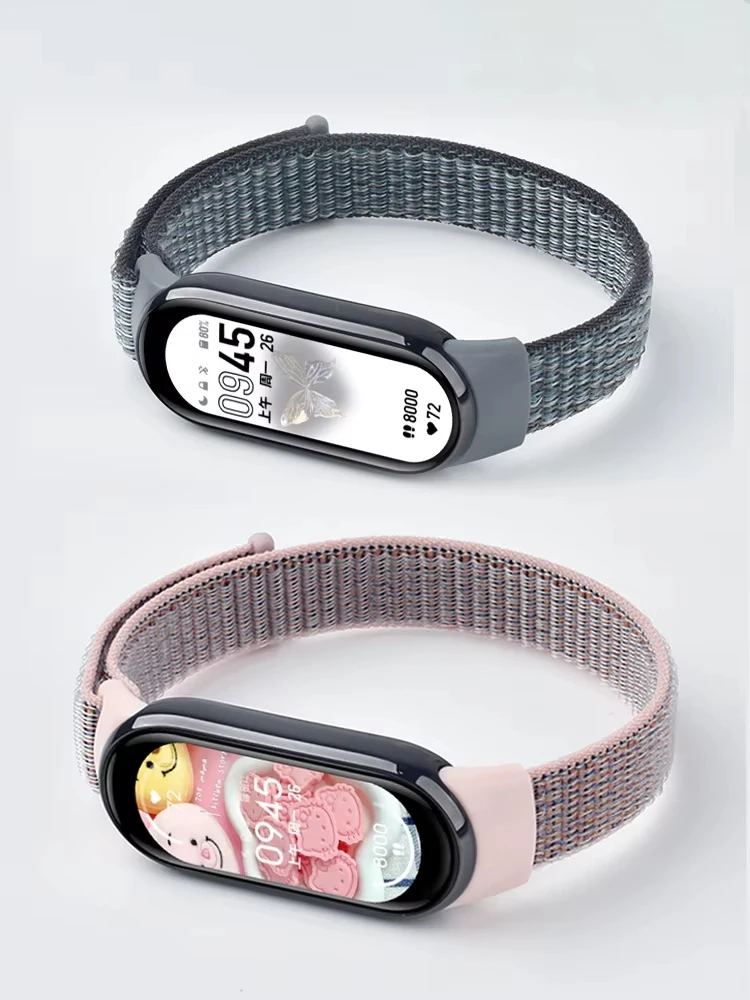 샤오미 미밴드 10-9-8-NFC용 스포츠 밴드, 스마트워치 나일론 루프 손목 교체용 벨트, 코레아 팔찌, 미밴드 10 스트랩