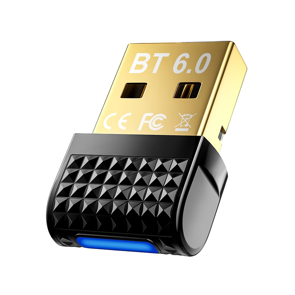 BT 6.0 Adapter USB BT Adapter Plug and Play Wireless BT Transmitter Receiver for BT Keyboard/Mouse/Headphone/Speaker