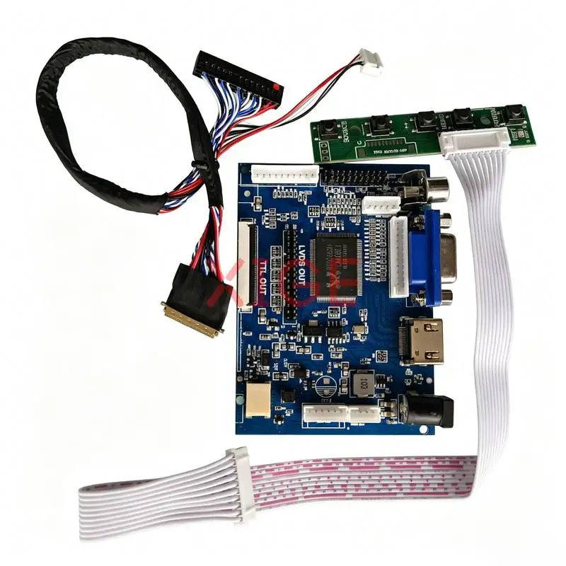 Carte de commande compatible LTN140AT07 LTN140AT08 LTN140AT01 LTN140AT02 HDMI+VGA+AV 40 broches LVDS 1366x768 pour écran d'ordinateur portable 1366*768 Kit