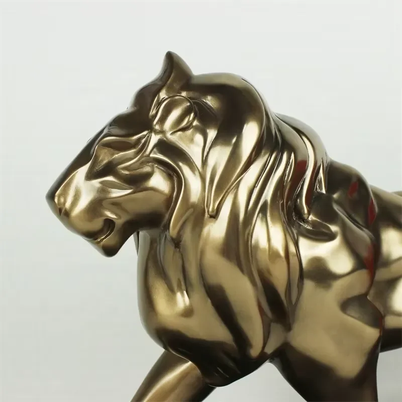 Home Decor Animal Art Sculpture Collection Indoor Ornaments Hand-carved lion Bronze Statue