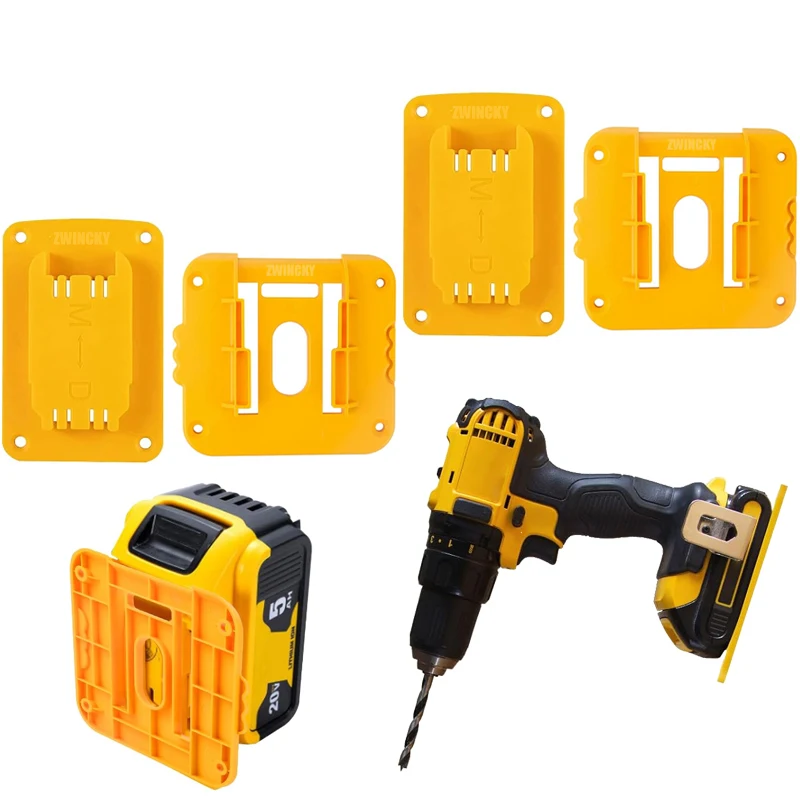 Battery Base and Tool Holder For Dewalt 20V Drill Tool Mount and Battery Holder Wall Mount Batteries Storage Mounts Dock Holder