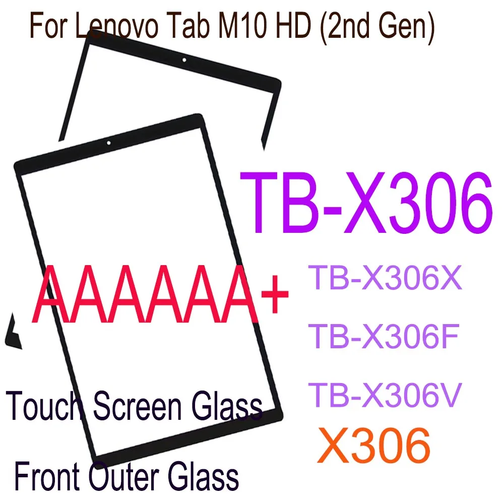 10.1'' Glass For Lenovo Tab M10 HD (2nd Gen) TB-X306X TB-X306F TB-X306V X306 Touch Screen LCD Front Outer Glass Panel Replace