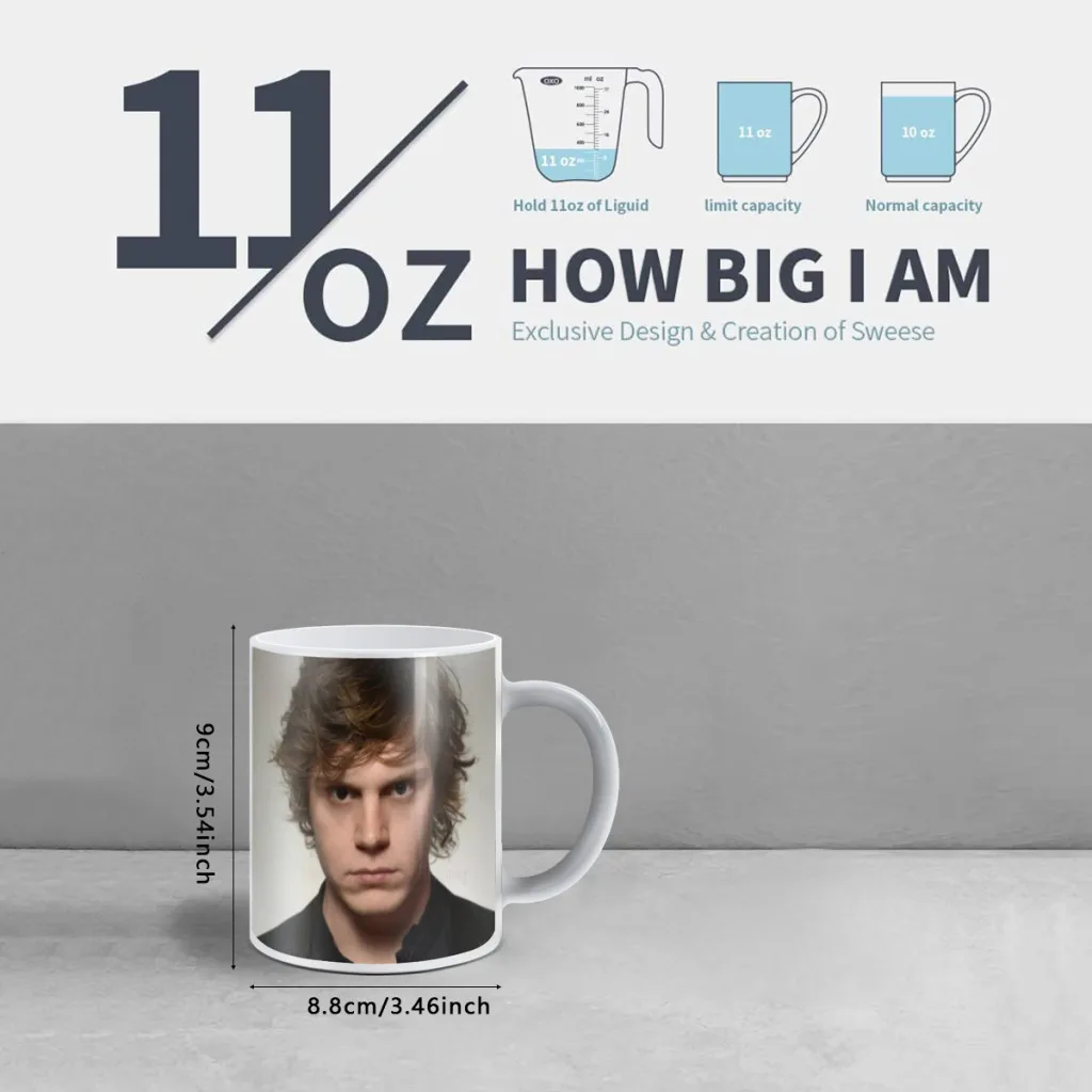 New-Evan-Peters-Free shipping Mug Changing Color Ceramic Coffee Mugs Magic Tea Cup Best Gift