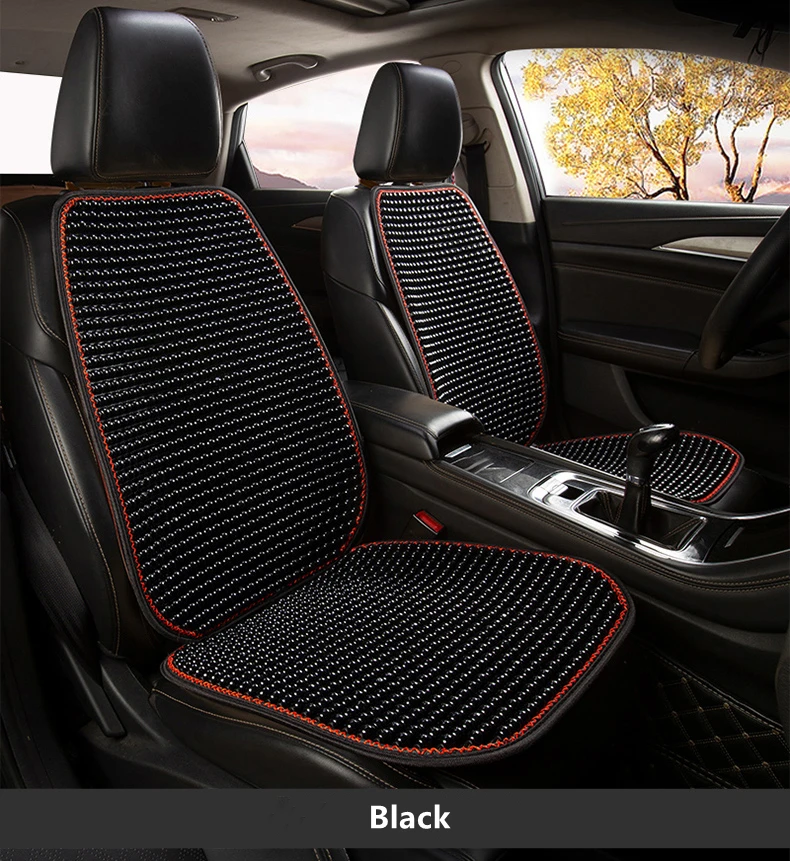 Car Seat Cushion Summer Cool Cushion Single Piece of Wood Beads Summer Breathable Cushion Ventilation Cold Four Seasons Availabl