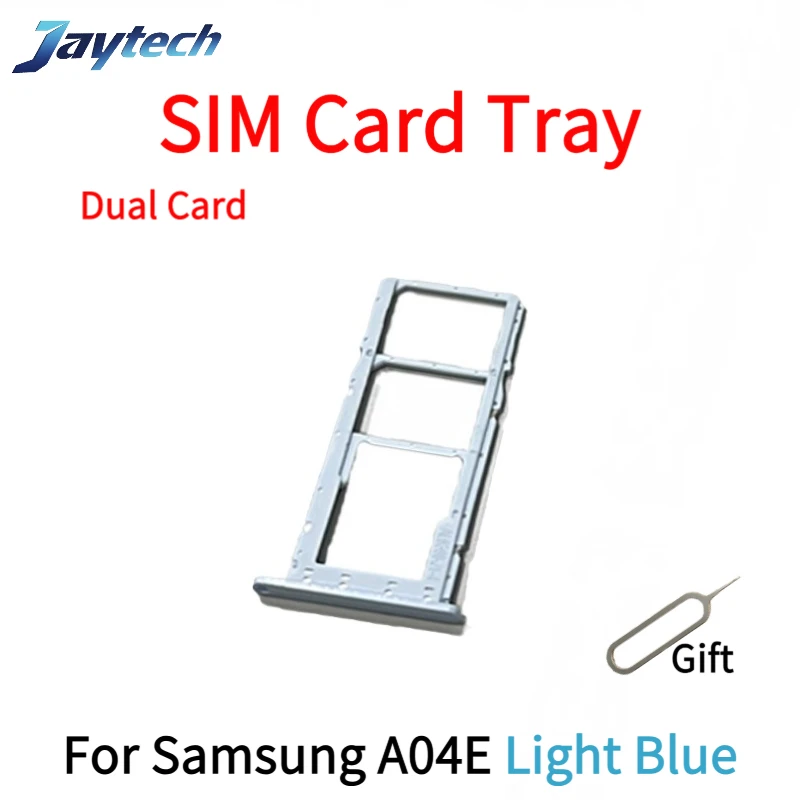 1PCS Smartphone Sim Card Slot Tray For Samsung A04E A04S New SIM Chip Holder With PIN Accessories Parts