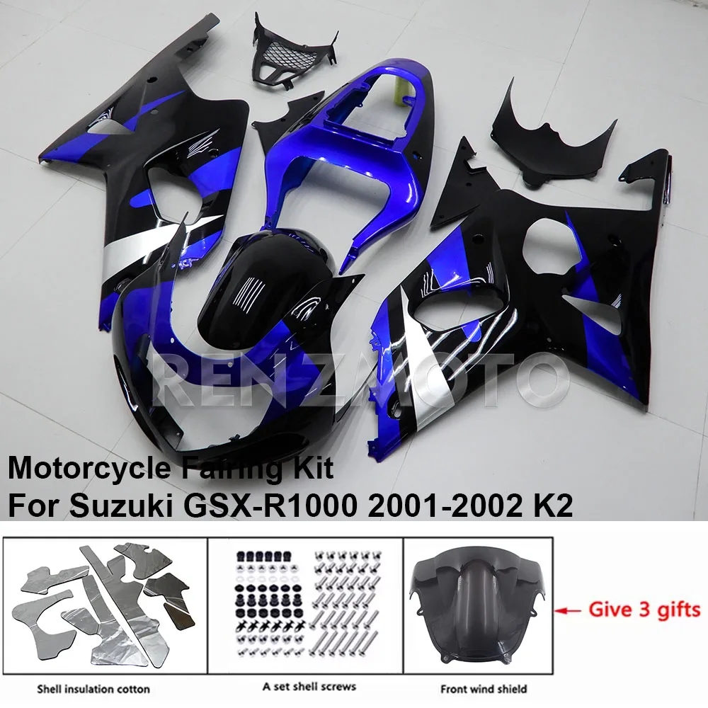 S1001-113a For Suzuki GSX-R1000 2001-2002 K1 K2 Fairing Motorcycle Set Body Kit Decoration Plastic Guard Plate Accessories Shell