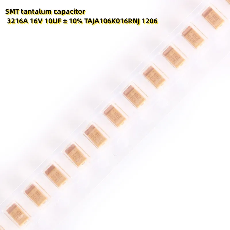 

Танталовый конденсатор SMT, 10 шт., 3216 А, 16 В, 10 мкФ ± 10% TAJA106K016RNJ 1206