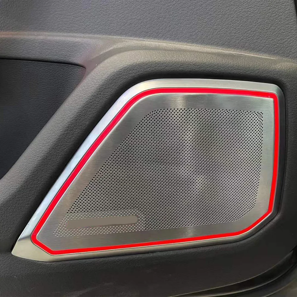 Car Speaker Cover Suitable for Audi A6 C8 A7 2019-2024 Door Trim Panel 30 Colors LED Light Emitting Speaker Cover Auto Parts