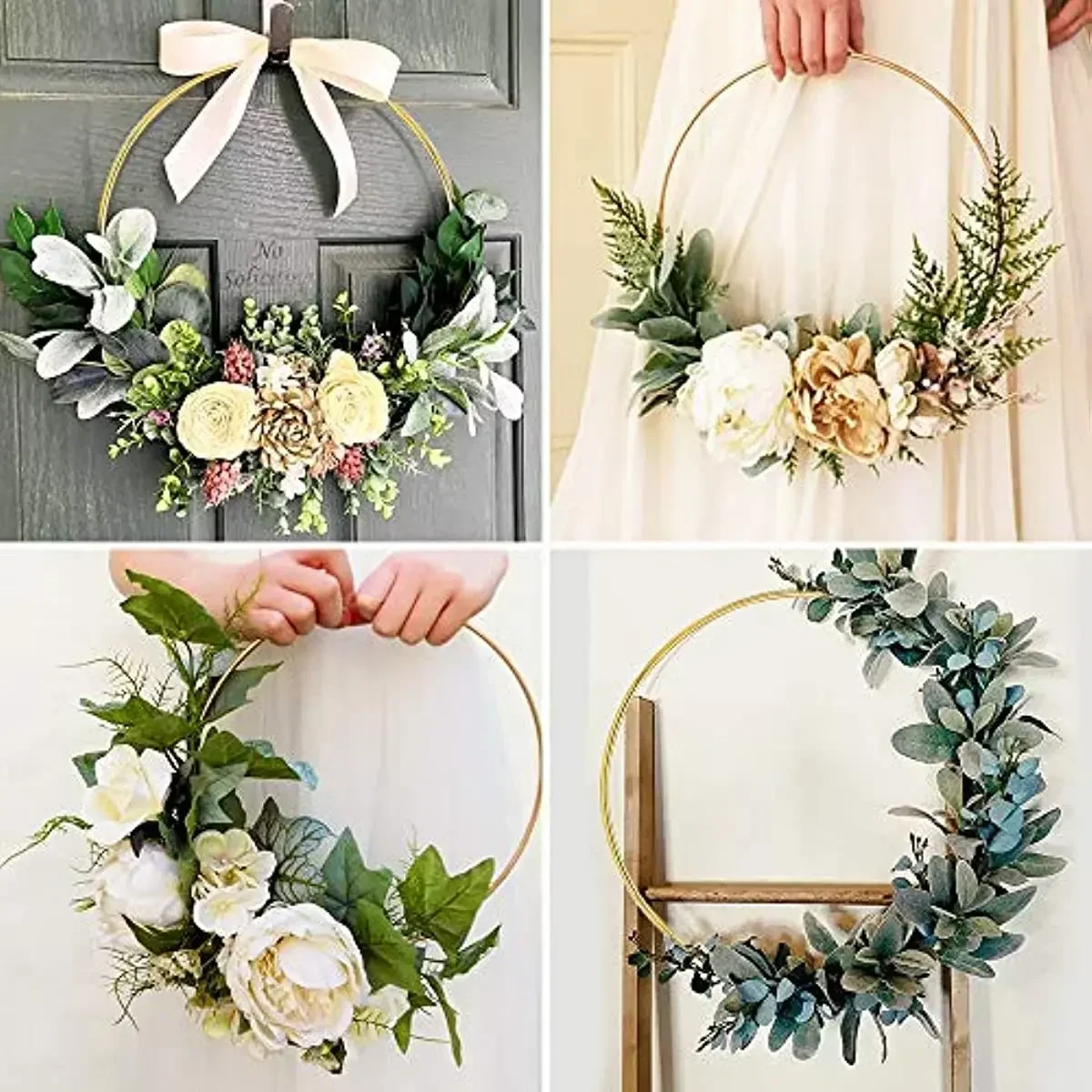 10-30cm Metal Hoop Wreath Frame Wire Ring Flower Garland Holder Rings DIY Macrame Floral For Wedding Decoration Dream Catcher