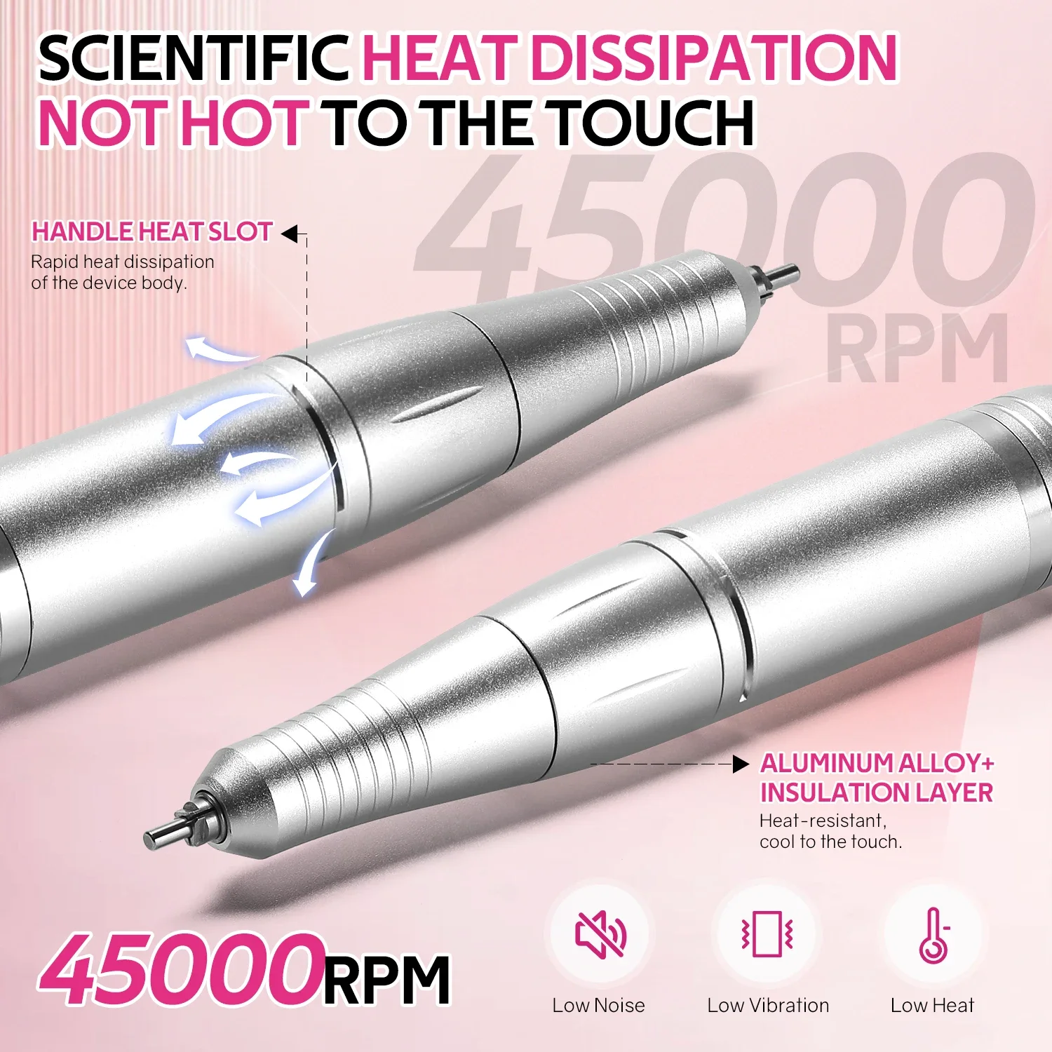 45000 giri/min trapano elettrico per unghie levigatrice per unghie trapano per unghie in gel smalto fresa professionale lima per unghie kit pedicure