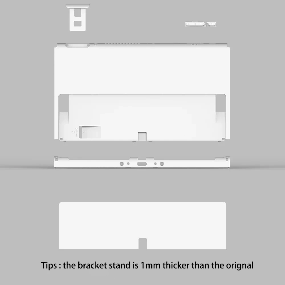 Back Plate Full Set Shell for Nintendo Switch OLED Console,Replacement Back Plate Kickstand for NS Switch Oled Game Accessories