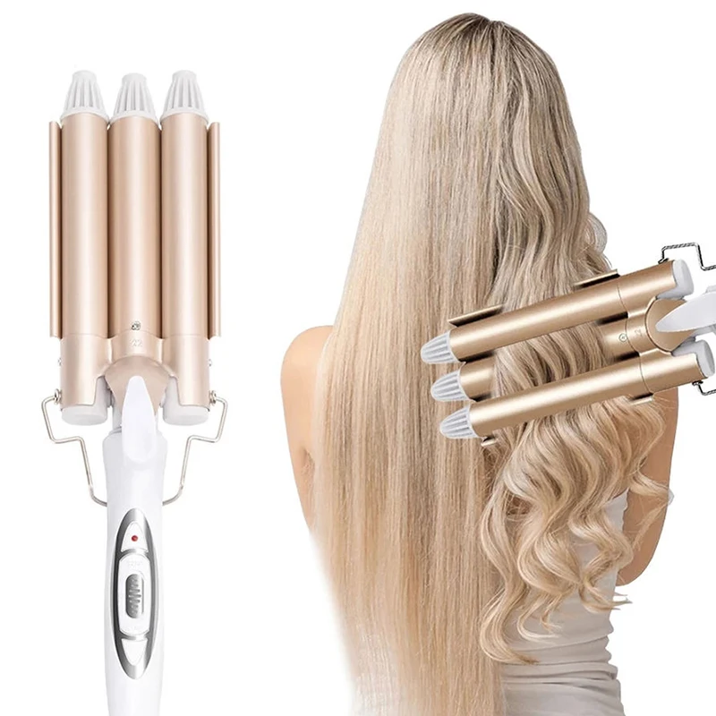 3 Barrel Crimper Roller Big Wave Electric Triple Barrel Curling Iron Curler Professional Hair Styling Tools