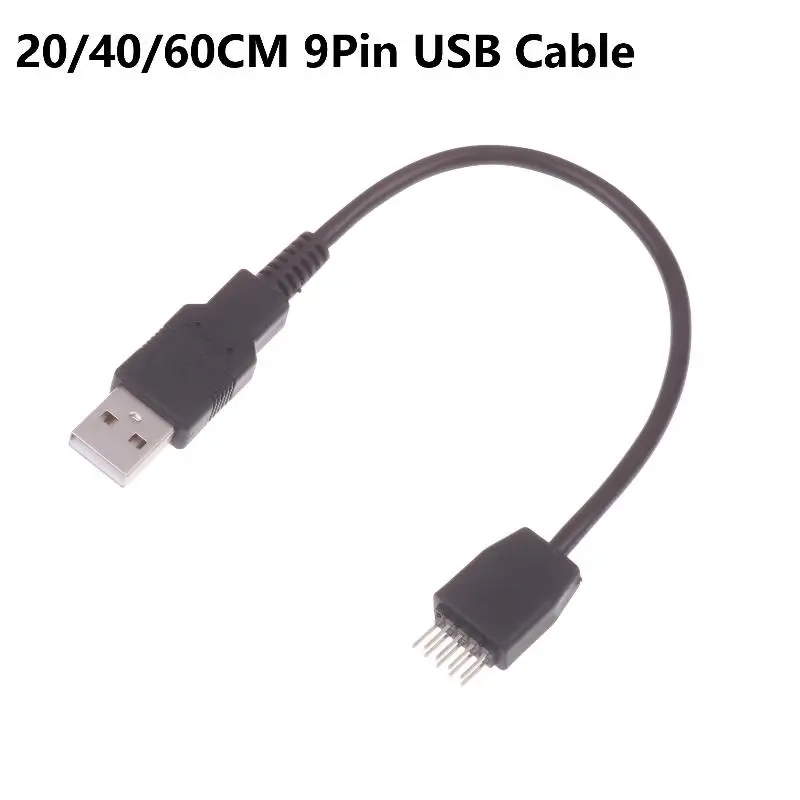 20cm 40cm 60cm USB A Male To 9 Pin Male Motherboard Cable Cord With Built-in Bluetooth PC Mainboard Internal Data Cable