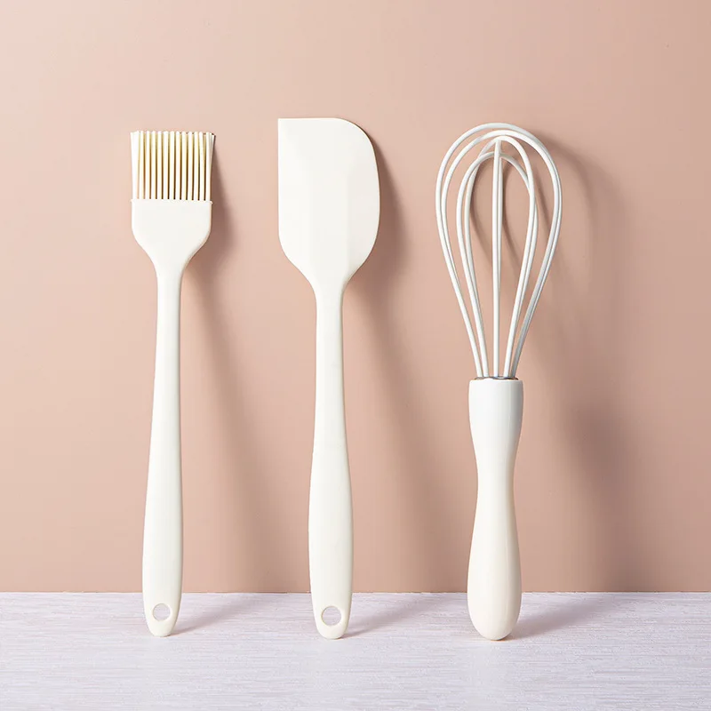 

Silicone Cream Spatula Kitchen Pastry Blenders Non-stick Baking Oil Brush Cake Mixer Scraper Butter Spreader Whisk for Cooking