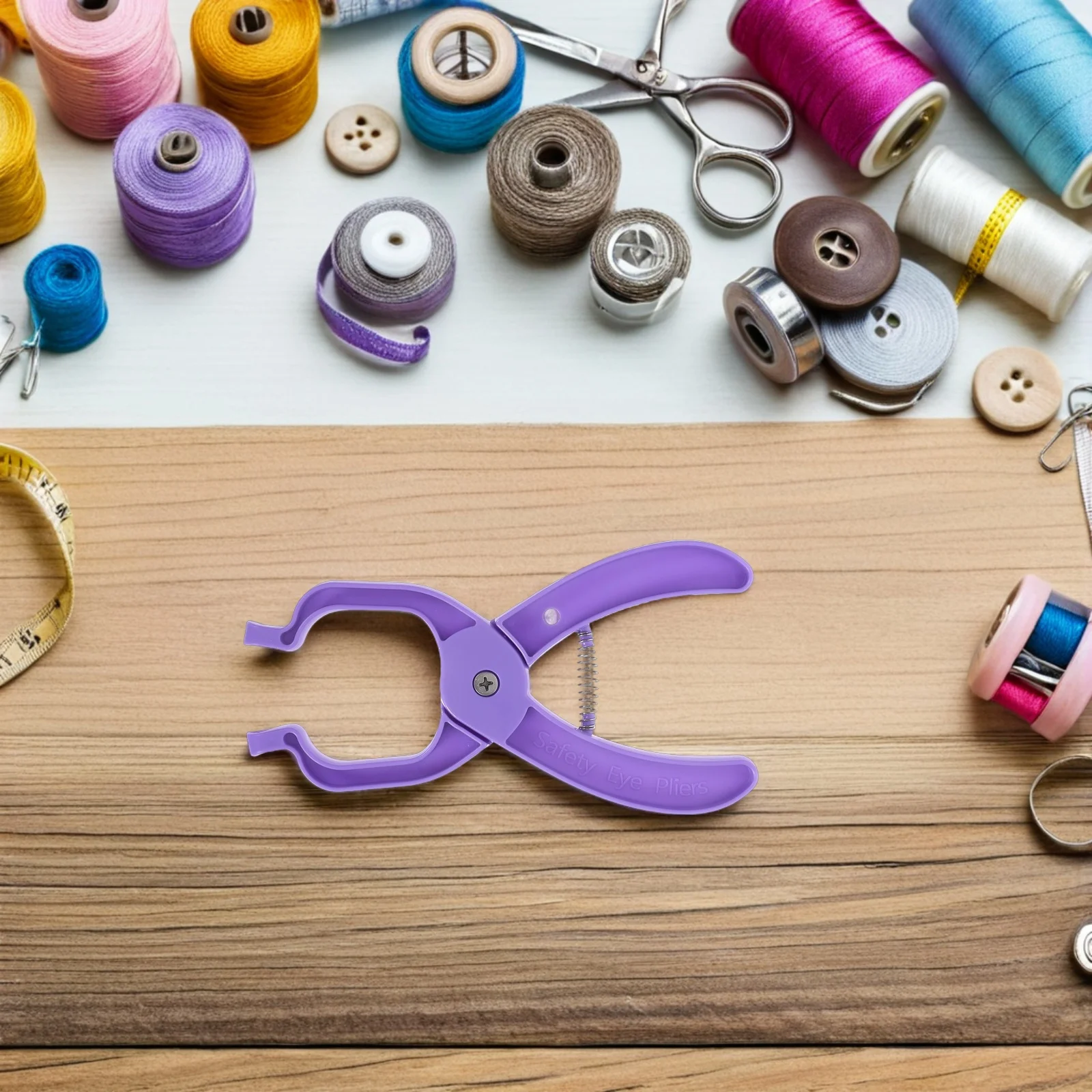 كماشة مريحة للعين آمنة باللون الأرجواني لملحقات الحيوانات المحشوة من الكروشيه أميجورومي، مرفق آمن لتحديد المواقع بدقة #5