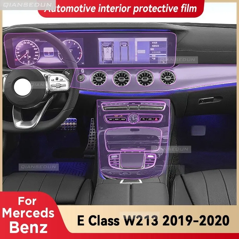 

For Mercedes Benz E Class W213 2019 2020 Gearbox Panel Dashboard Navigation Automotive Interior Protective Film Anti-Scratch