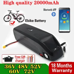 Original 36V 48V 52V 60V 72V 21700 Battery 20Ah Ebike Battery Hailong 40A BMS 750W 1000W 1500W Powerful Bicycle Lithium Battery