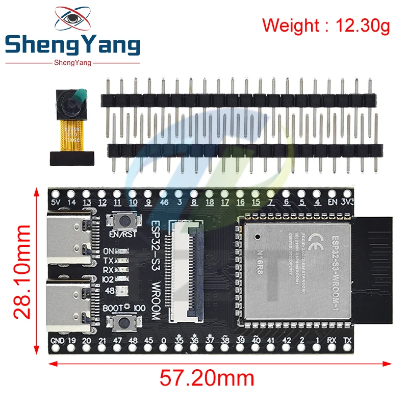 Imagem -06 - Tzt Cam Placa de Desenvolvimento Cam Wifi Módulo Bluetooth Câmera Ov2640 Wroom N16r8 Esp32-s3