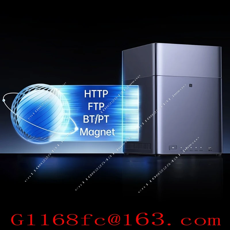 DH4300 Plus Home NAS AI Rockchip Core 8GB LPDDR4X 4 Rack SATA Hard Disk Solid State Drive NFC RJ45 2.5GbE Network Storage