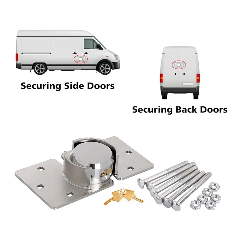 Heavy Duty Caravan Van Rear Door Lock With 2keys & Fixing Screws Kit For Fiat Ducato VW T5 T6 Ford Transit Custom Rear Door Lock