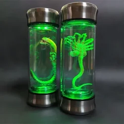 Alien Glow Jar Xenomorph Specimen Facehugger Embryo Glass Jar Movie Prop Replica Home Decor Desktop Crafts Sculpture Decoration