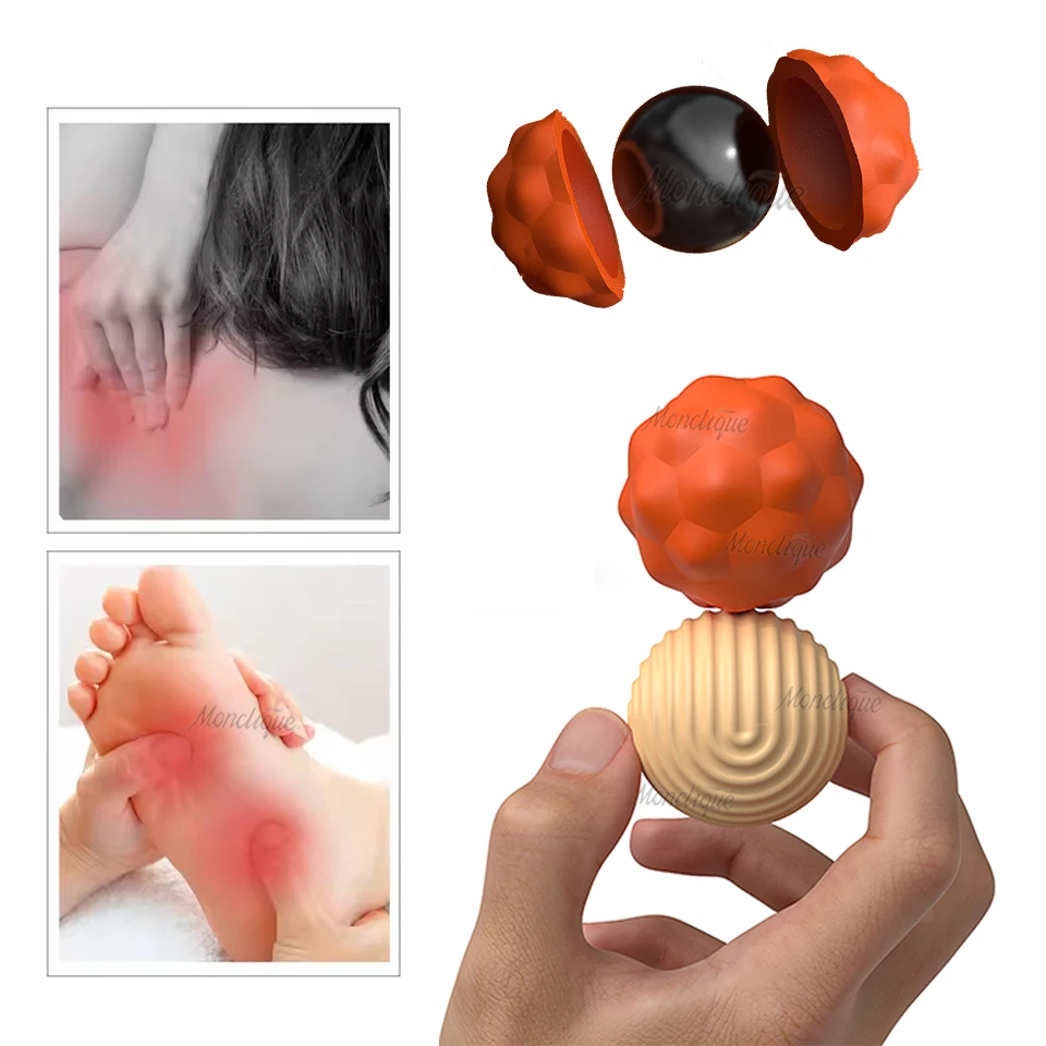 

Spiky Massage Ball Trigger Point Yoga Fascia Balls Sports Fitness Muscle Relaxation Massage Balls Finger Grip Strength Trainer