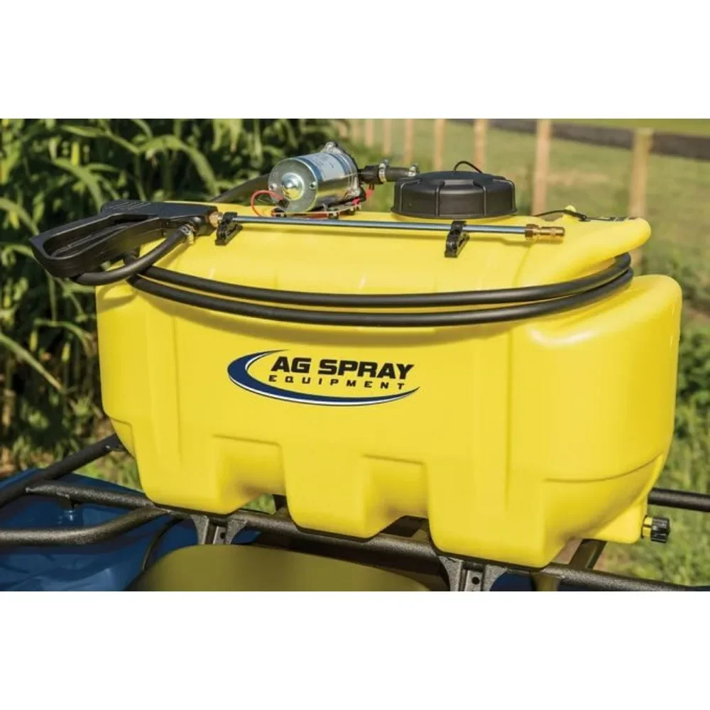 

25 Gallon Gold Spot Sprayer 2.2 GPM, Deluxe Handgun Included with 15 Foot Hose, Mounted ATV and UTVs, Built in Drain, Sprayers