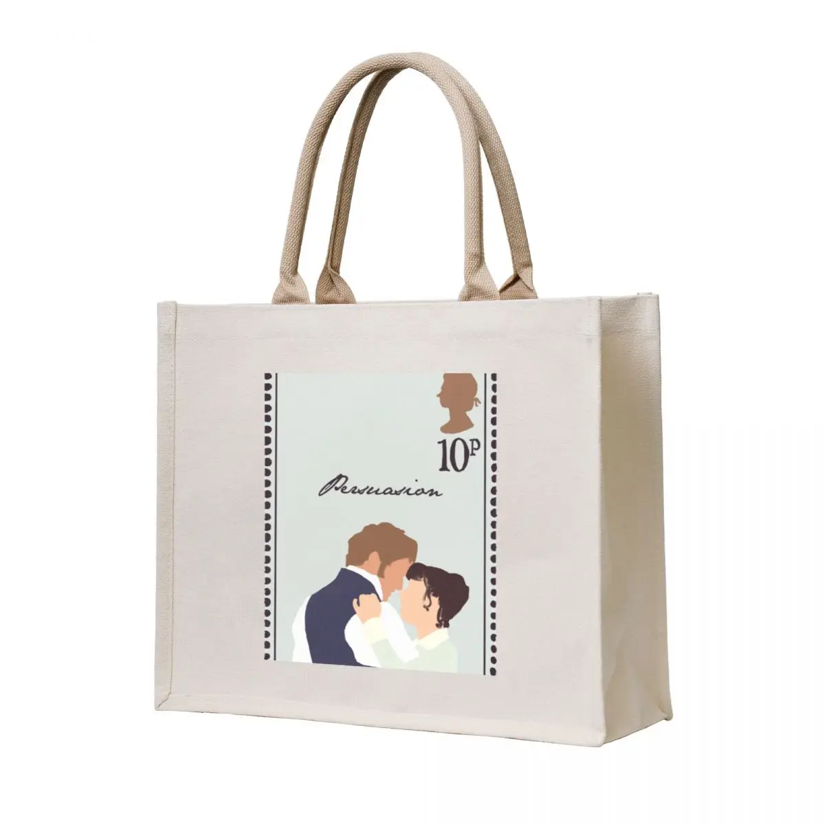 

Jane Austen Persuasion Stamp Tote Bag Lady bags canvas tote eco bag folding