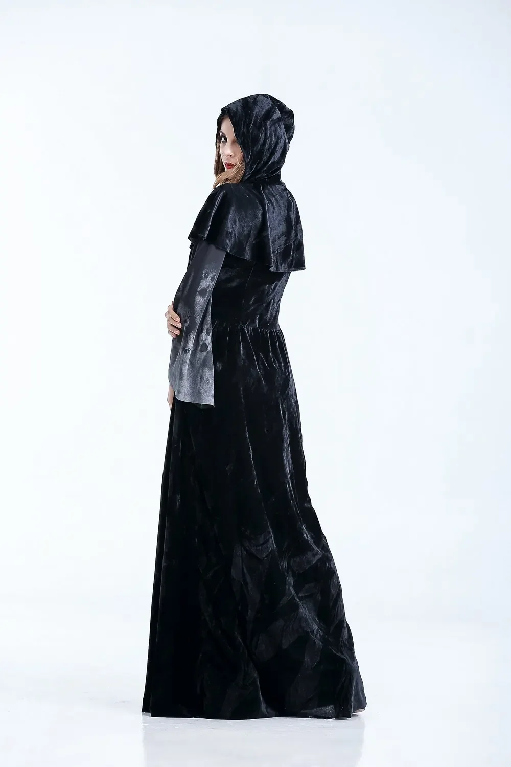 Costume de Cosplay de la Renaissance Médiévale pour Adulte, Tenue Gothique, Reine des Vampires, Barrage Noir