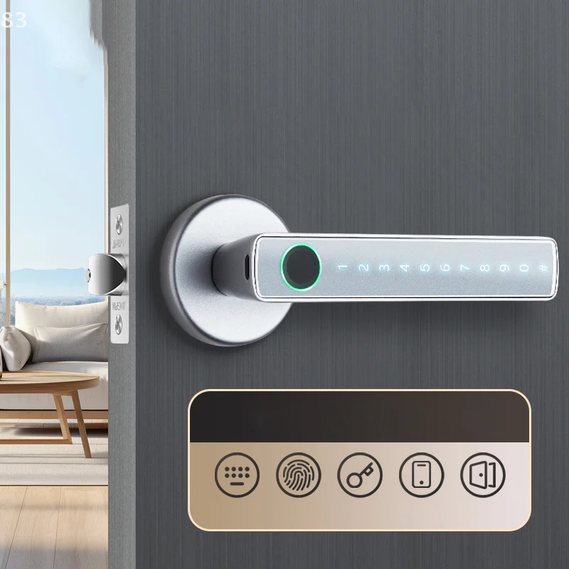 K5 Smart Home Password Lock Fingerprint Door Lock Digital Electronic Lock With Password/Key/IC Card/ Smartlife/ Tuya APP Unlock