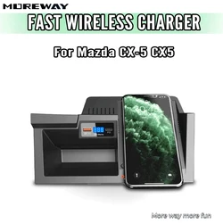 Moreway wireless charger Pad For Mazda CX-5 CX5 2014 2016 Phone Holder Charging Fast charge Car Accessories interior tuning