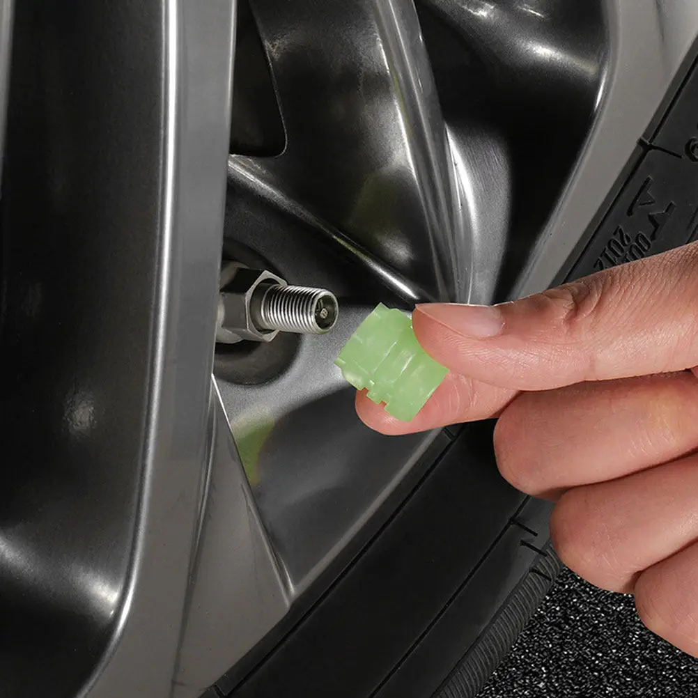 

24Pcs Tire Valve Caps Glow in The Dark Car Accessories Tyre Dust Caps for Automotive Suv Rv Trucks Valve Stem Covers