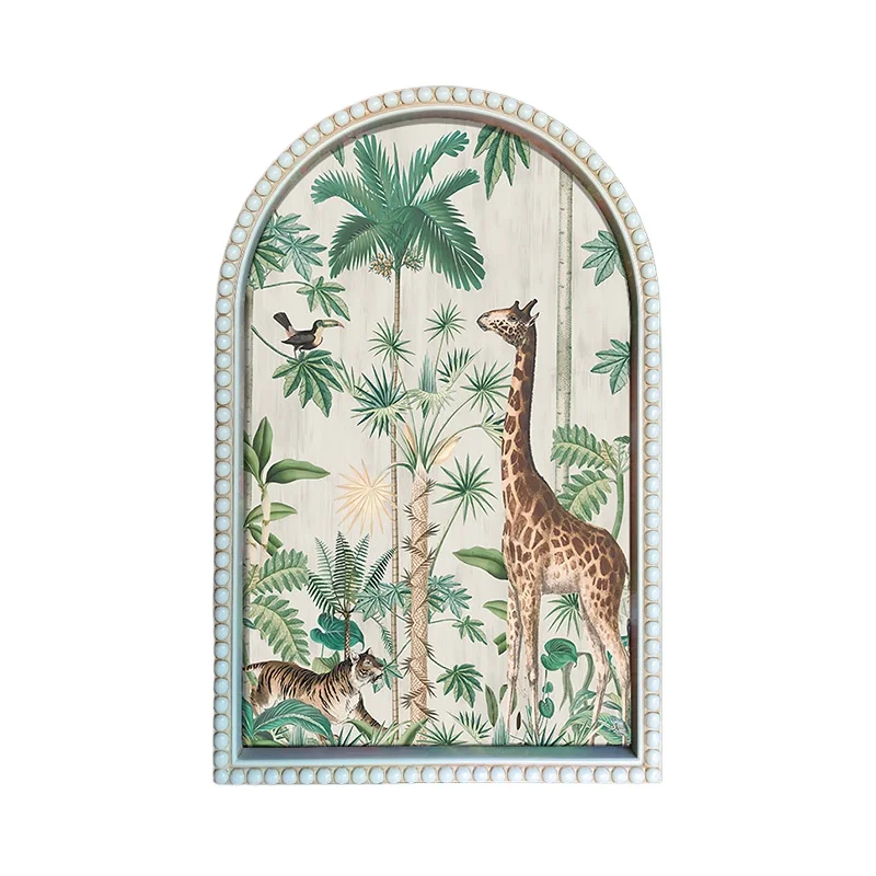 French American retro arched bathroom frame, vanity frame