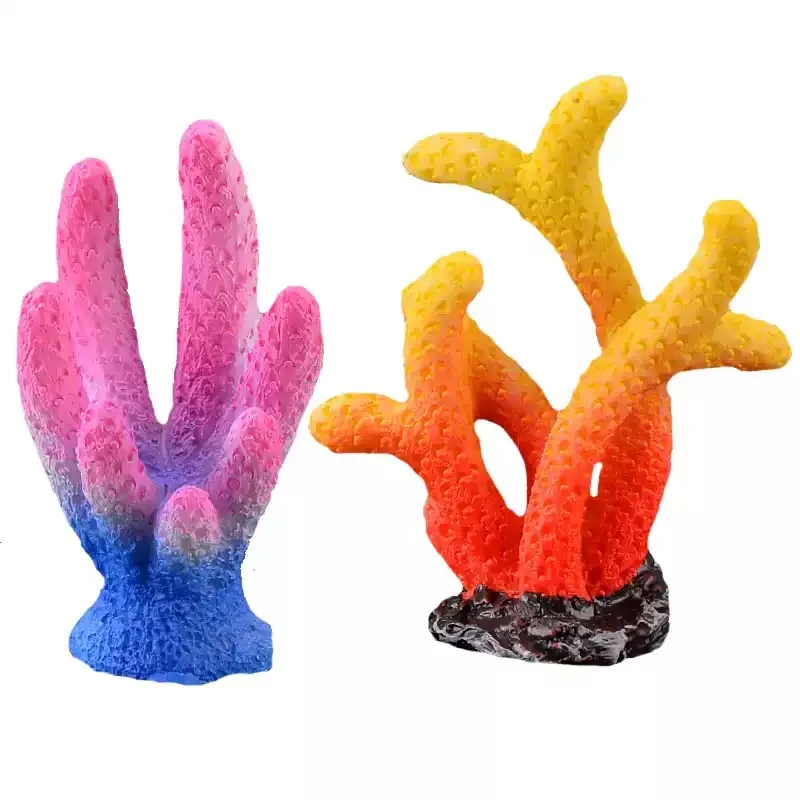 

10pcs Wholesale Eco-Friendly Plastic Simulation Resin Artificial Coral Reef Aquarium Fish Tank Landscape Decorations Accessory P