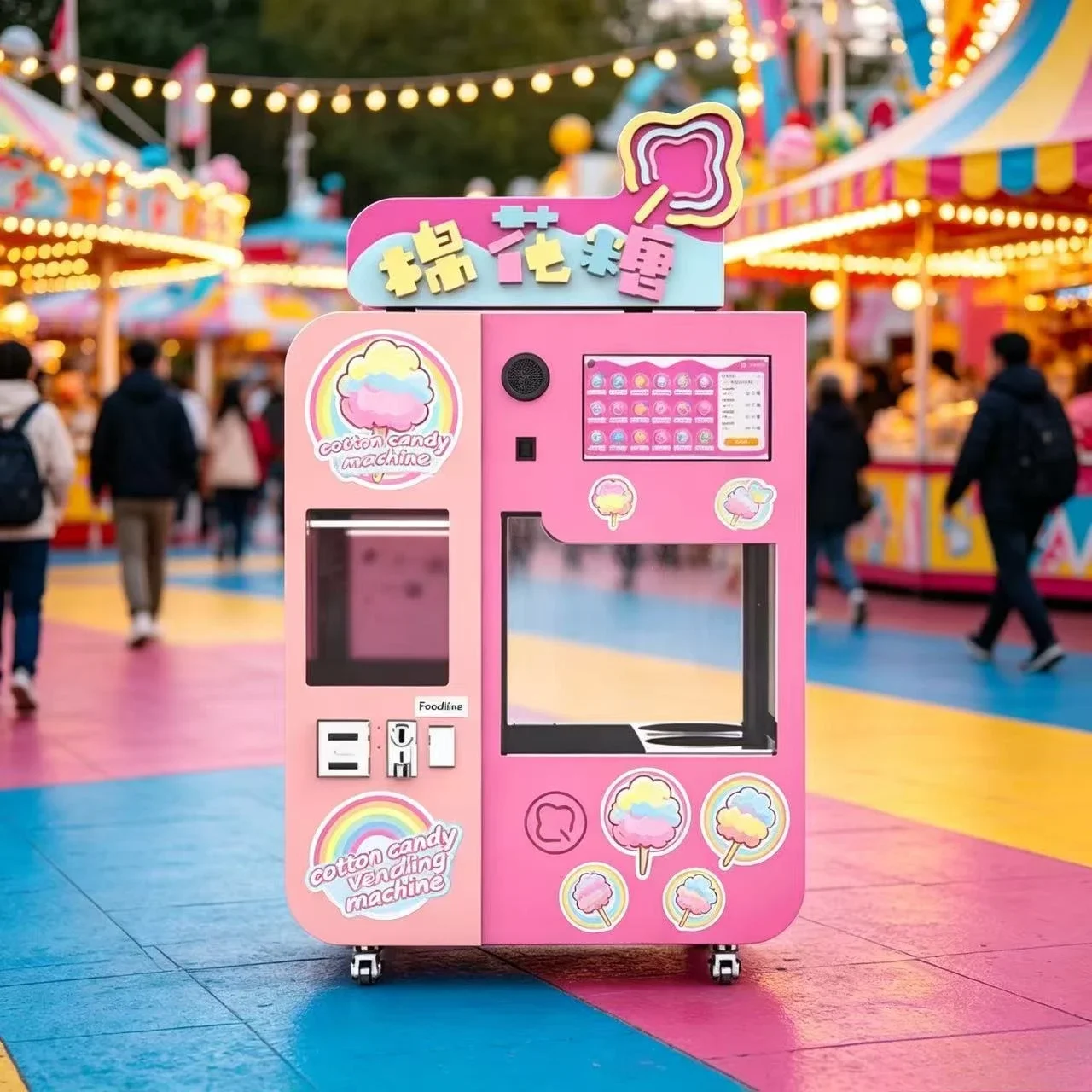 FL Automatic Cotton Candy Machine, 2 Min/Candy, Perfect for Vending
