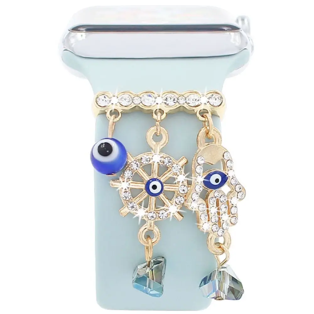 Correa nueva para reloj, accesorios de adorno, cadena de anillo decorativa de Metal, dijes de cinturón de pulsera a la moda para Apple Watch Band